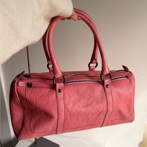 Marc Jacobs Coral-Pink Pebbled Leather Satchel
